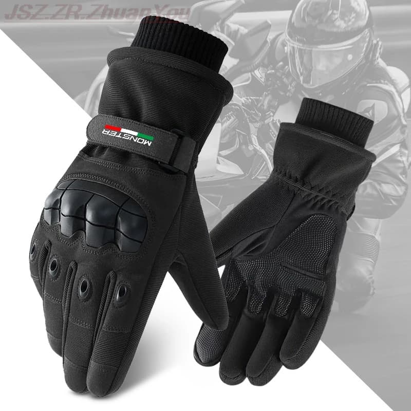 Guanti da moto Guanti da equitazione caldi per moto traspiranti per Ducati Monster 696 950 Panigale Scrambler 400 800 Diavel