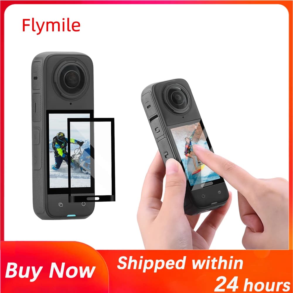 Flymile Tempered Glass Film for Insta360 X5 X4 Protective Film for Action Camera Protective Accessories