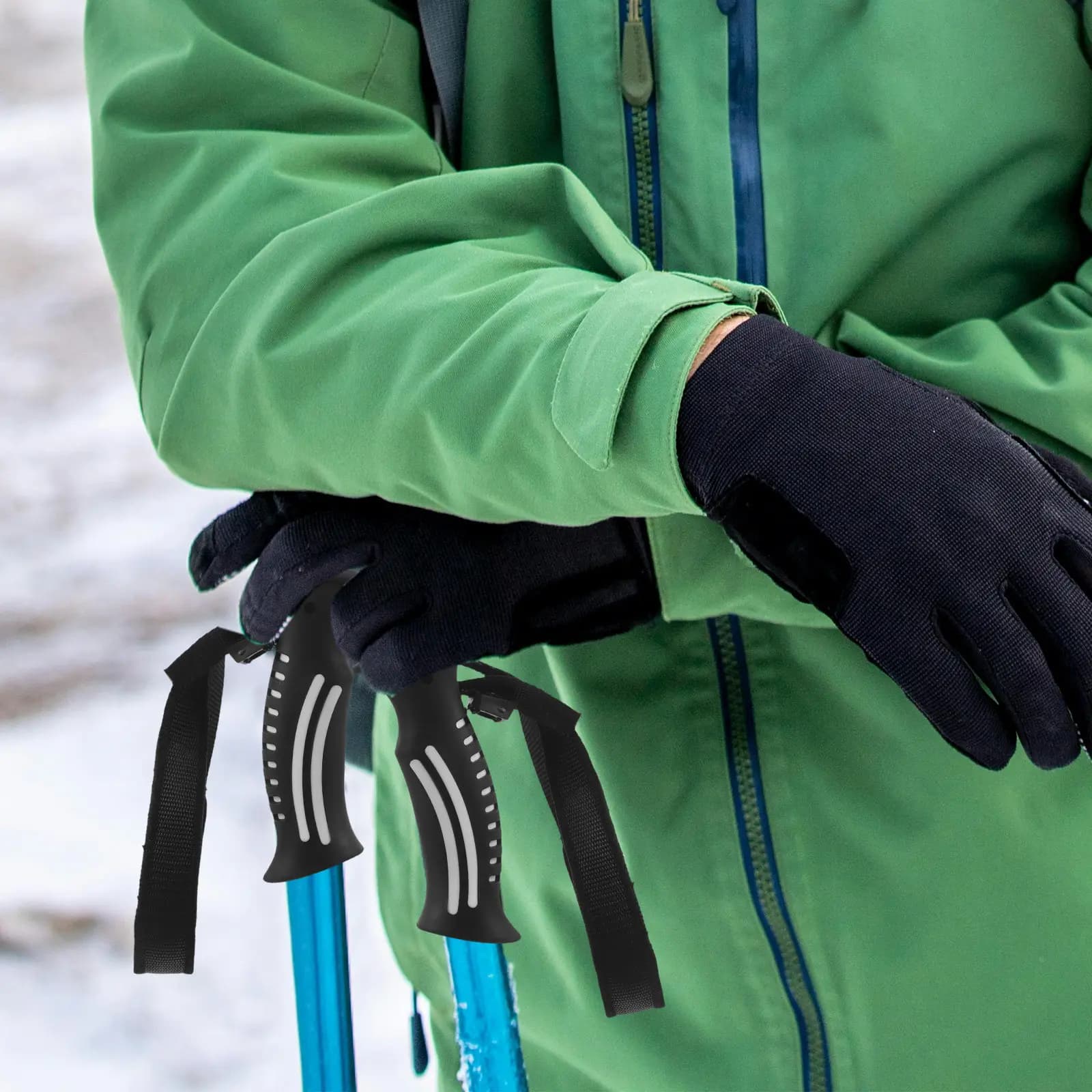 Trekking Pole Handle Plastic Grip Comfortable Ergonomic Wrist Strap Hiking Climbing Skiing Outdoor Pole Accessories