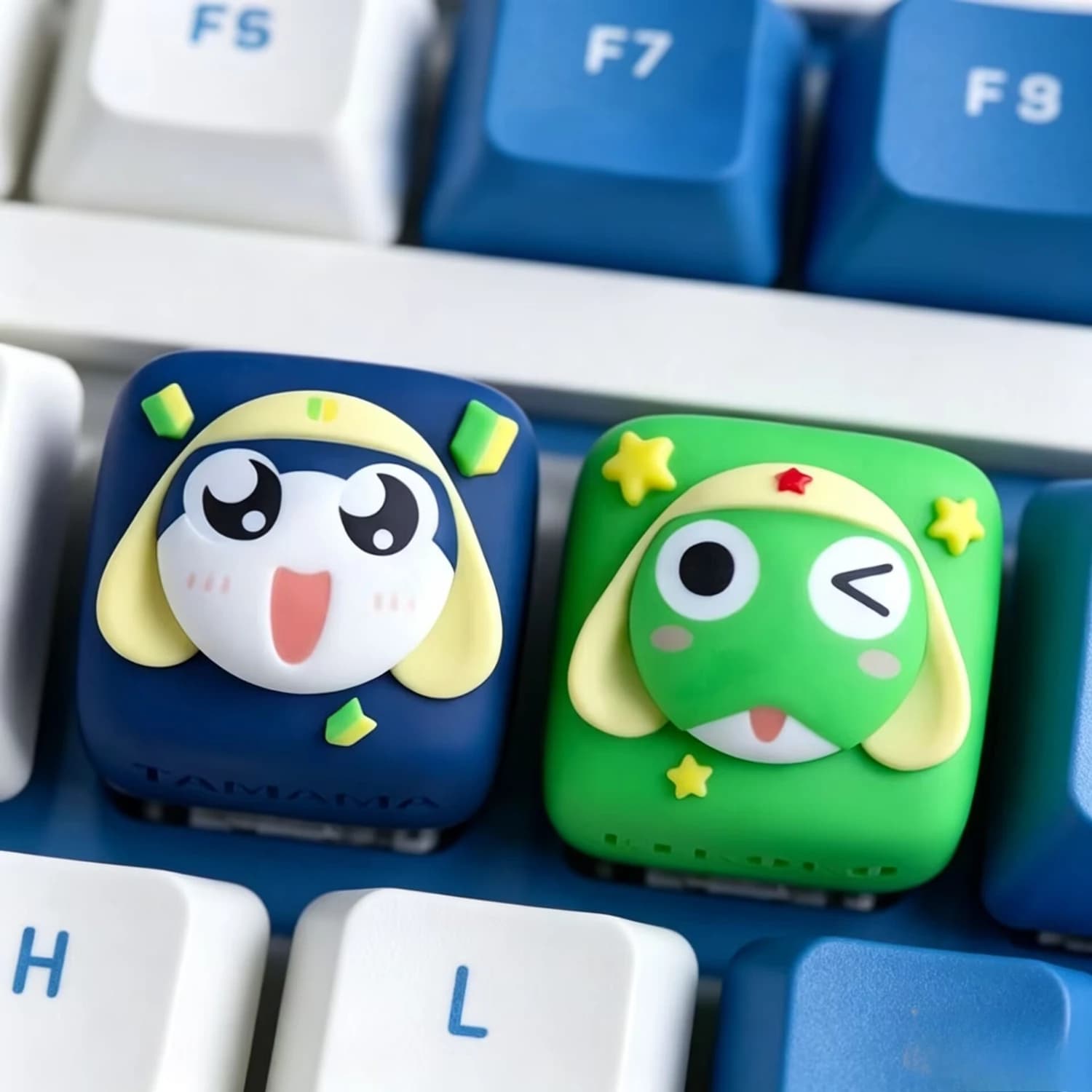 Keycaps a Tema Anime con Rane Carine e Divertenti, Keycaps Personalizzate Antistress, Adatte per Tastiere Meccaniche