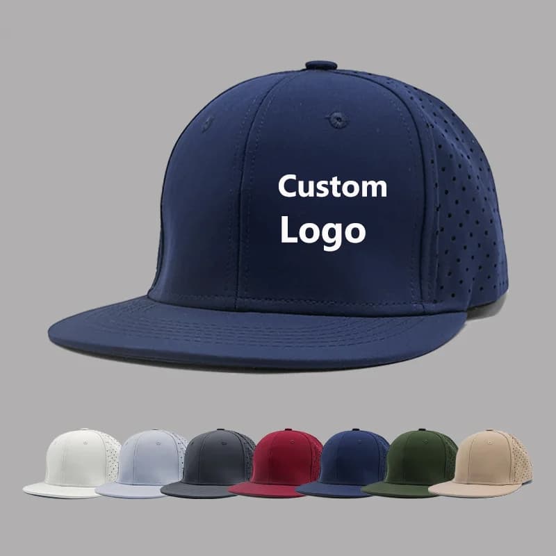 Berretto da baseball estivo impermeabile Logo personalizzato Solido rete traspirante Sport Cappello da sole Outdoor Hip Hop Tesa piatta Trucker Golf Caps Visiera
