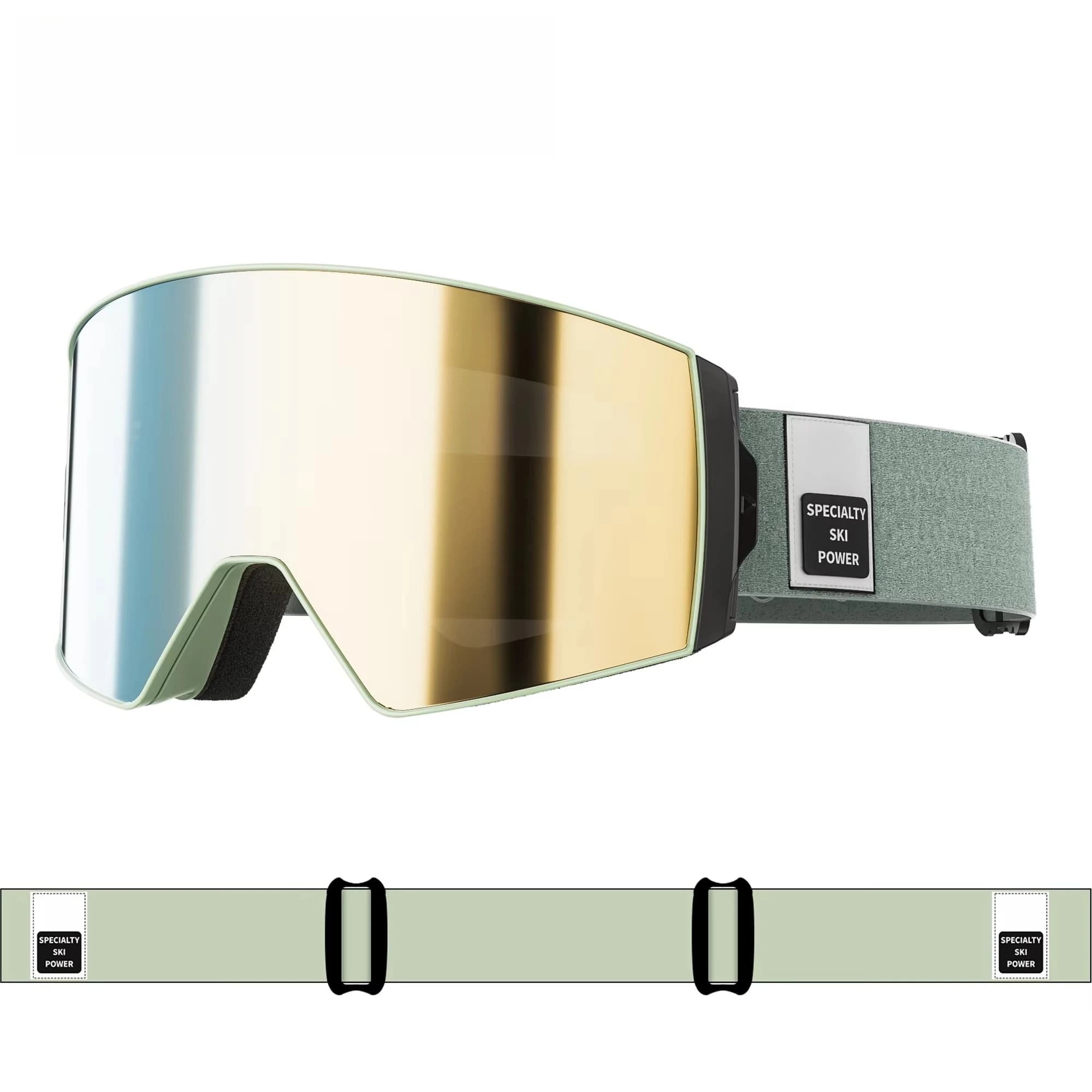 Winter Ski Goggles Sport Eyewear with UV400 Protective Magneti Change Lens Anti-fog Suitable for Adult's Outdoor Skiing