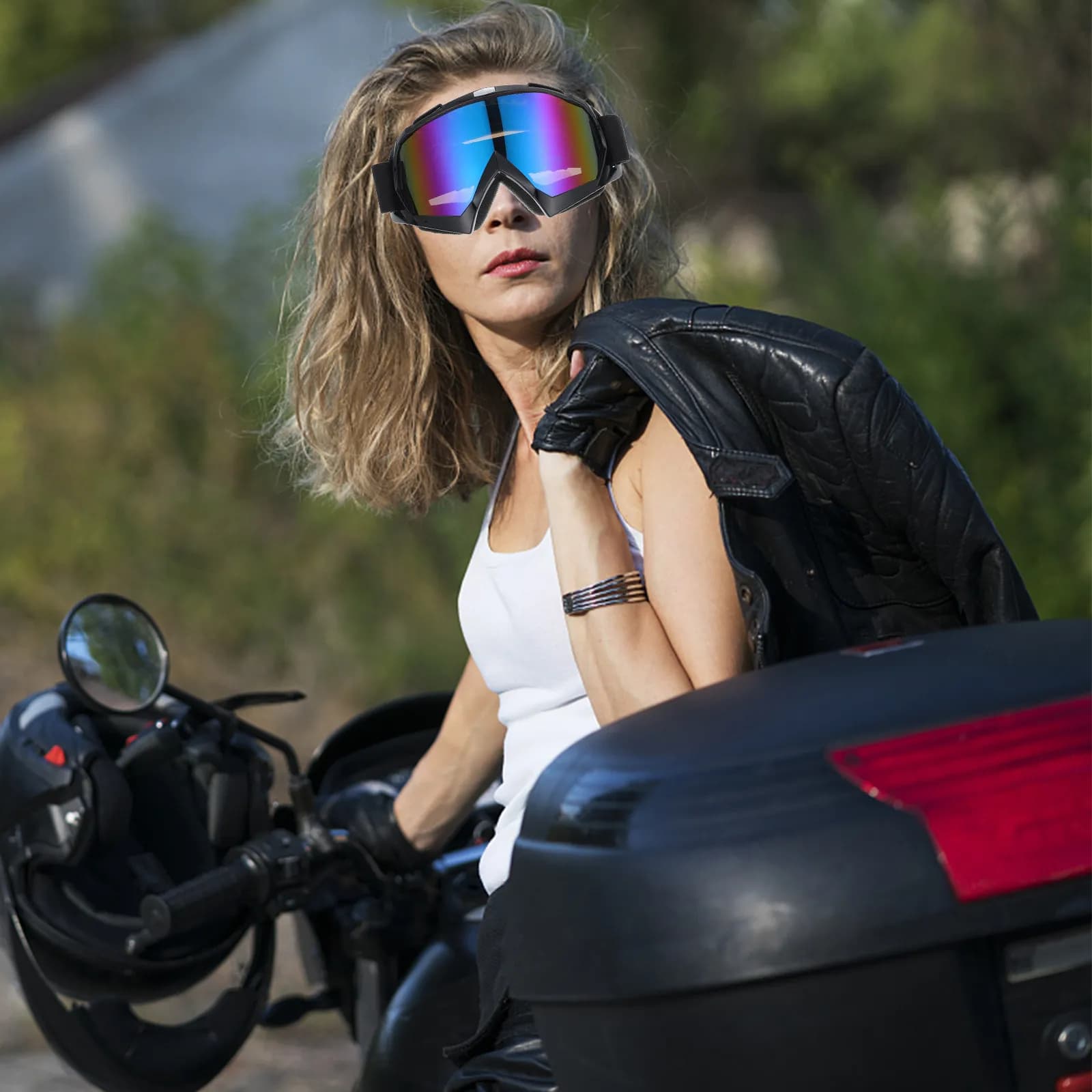 Cycling Goggles for Outdoor Sports Windproof Riding Glasses Motorcycle Ski Eyewear for Men Women Motorcycle Goggles