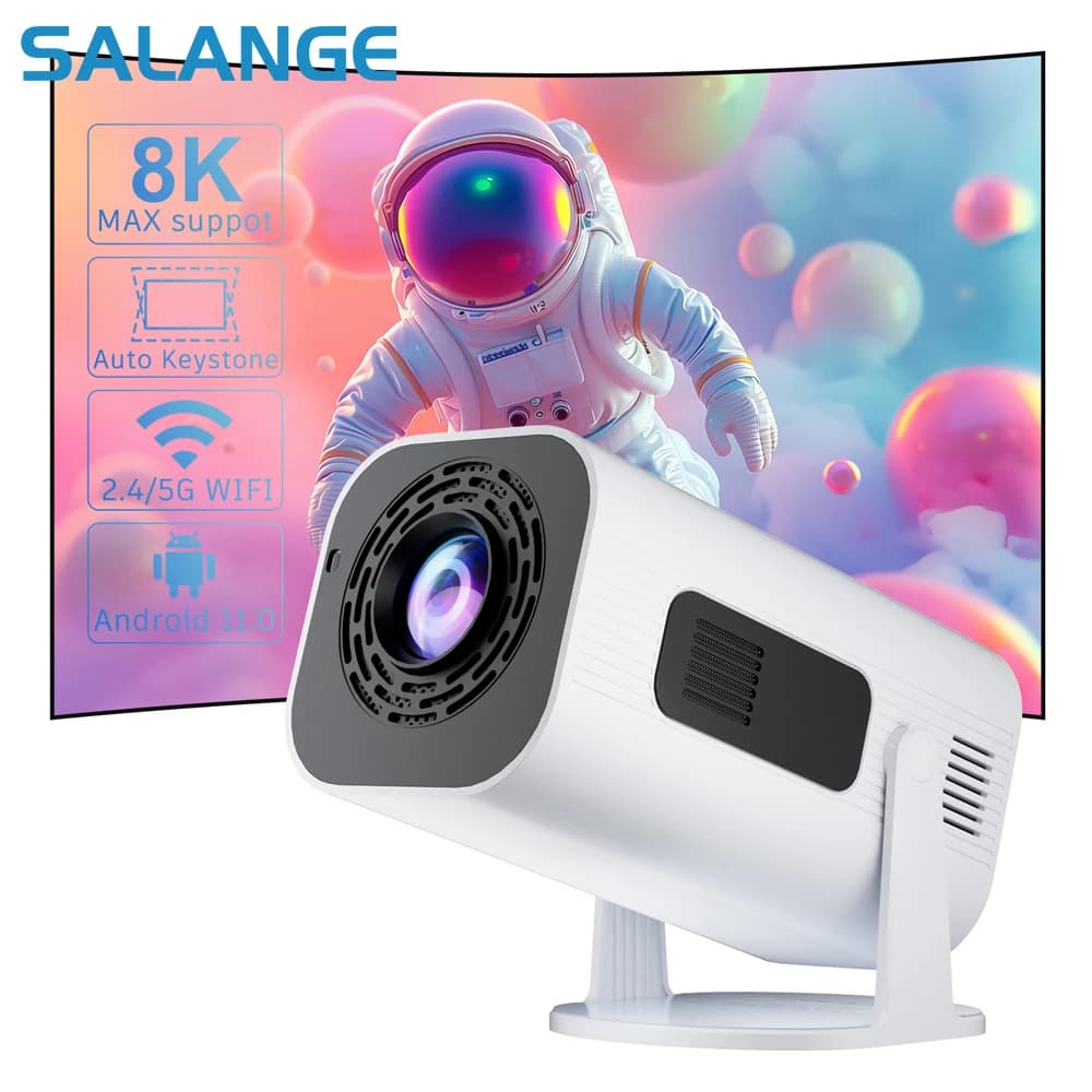 Salange P330W Android 11 280 ANSI Supporto 4K 8K Vedio 1080P Wifi6 BT5.0 Home Cinema Mini proiettore portatile esterno