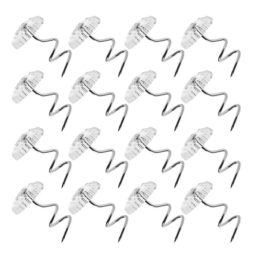 100 Pezzi Perni a Spirale per Tappezzeria in Acciaio Inossidabile Trasparente, Perni di Fissaggio per Rivestimenti Divani, Copriletto, Lenzuola, Chiusure per Mobili