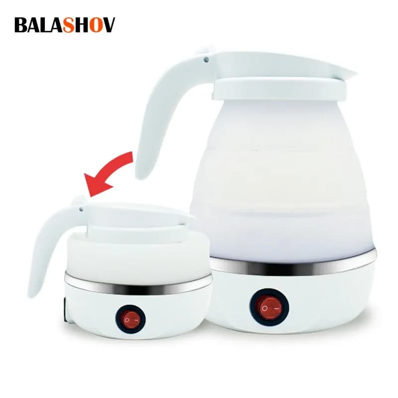 Foldable and portable teapot 600ML electric travel kettle for domestic use 220V kitchen appliances pot to boil water
