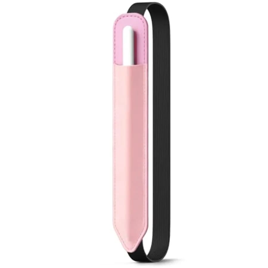 Astuccio porta penna compatibile con Apple Pencil Pro e USB-C di 1a e 2a generazione, tasca elastica rimovibile per penna stilo con elastico.