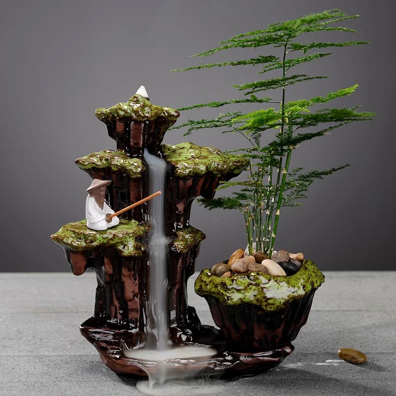 Diffusore Bruciatori a carbone Bastoncino di incenso Cascata Bruciatore di incenso unico Soggiorno Porta Velas Room Rack Ornamenti