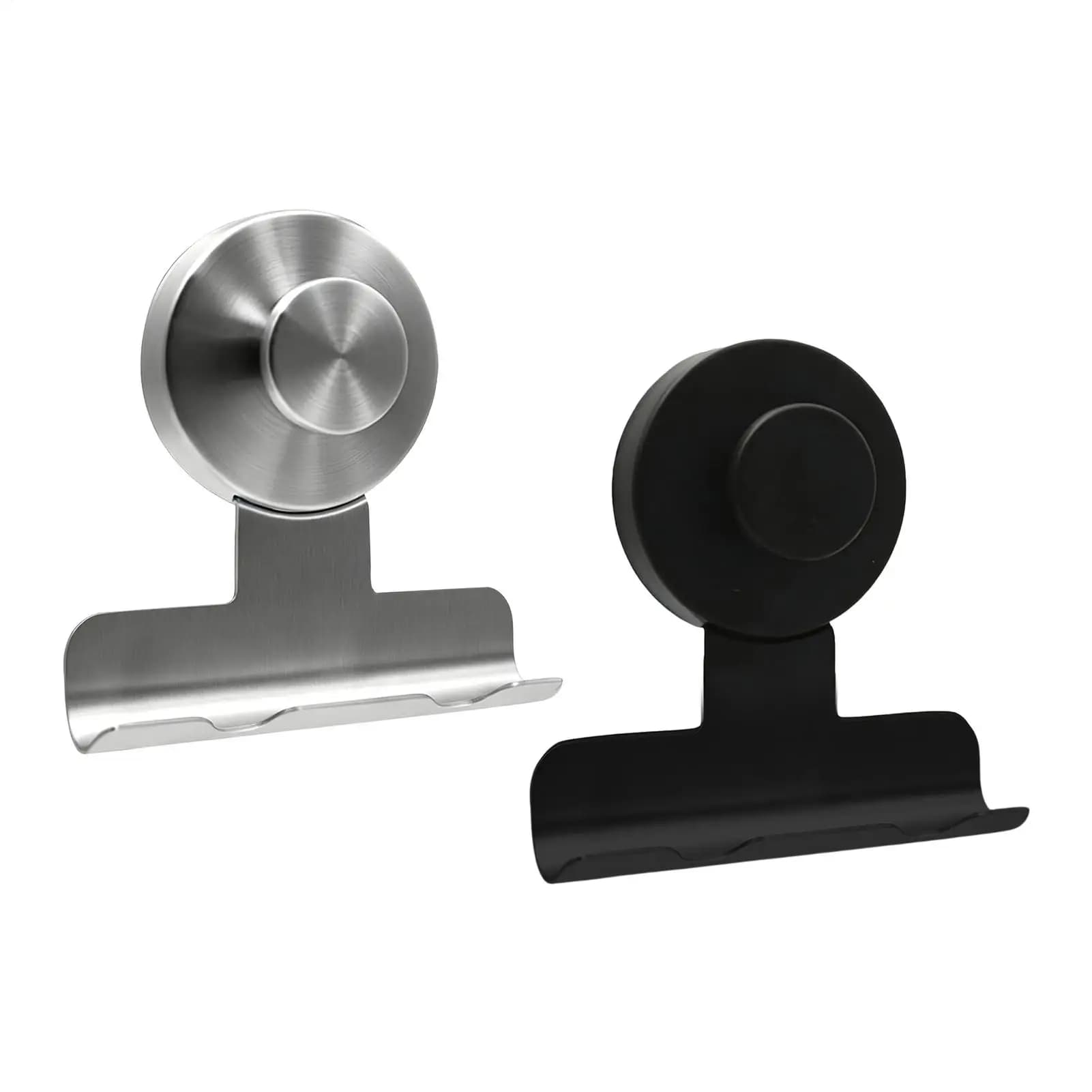 2pcs Safety Shaver Hook Wall Suction Cup Shaving Storage Hanger Stainless Steel Manual Shaver Stand No Drilling For Bathroom
