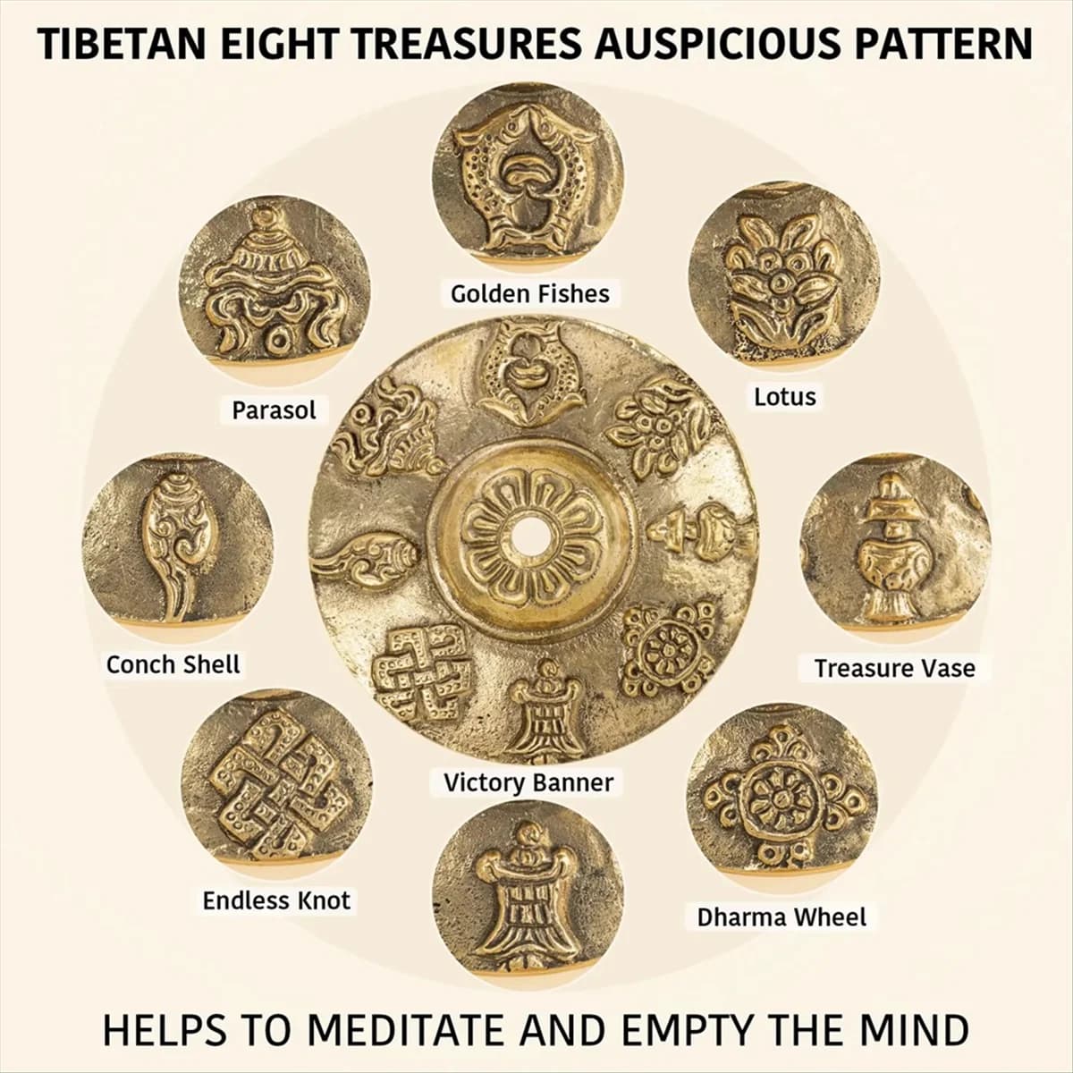 ABNH Tibetan Cymbals , Meditation Sanskrit Brass Chime Bells for Spiritual Healing Mindfulness, Yoga Buddhist
