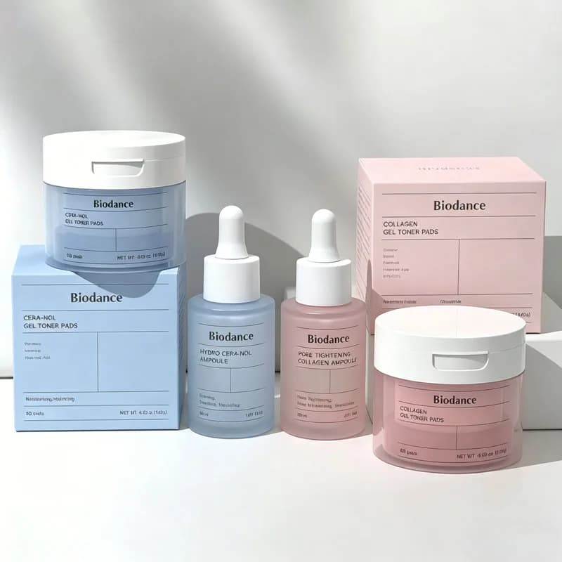 Biodance Collagen Soothing Ampoule Essence Idratante Raffinante Pori Rassodanti Gel Tonico in Compresse di Cotone per la Cura della Pelle del Viso