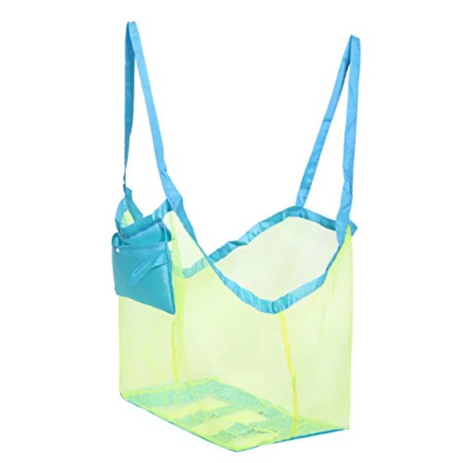 Mesh Beach Bag, Classic Mesh Beach Toy Tote Bag, Foldable Large 's Toy Storage Bag, Used for Storage of Toys, Shells, Clothes a