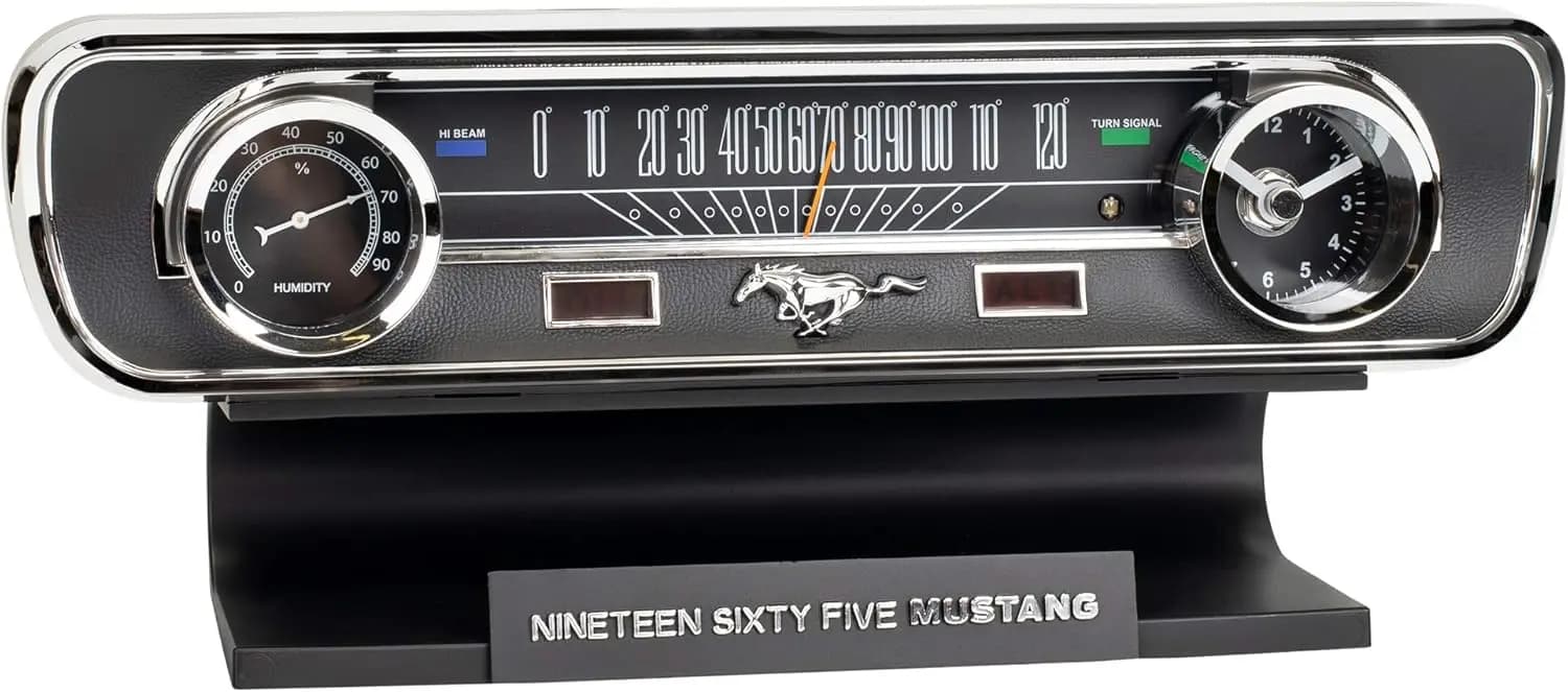 Vintage Table Thermometer for Dashboard Car with Engine Sound, Perfect for Display on Desk