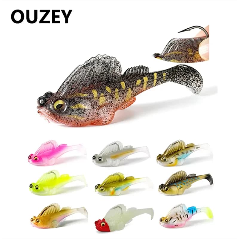 OUZEY Richiamo di Pesca Esca Morbida Jig Dark Sleeper Richiamo Morbido 7g/10g/14g Swimbait Wobblers Luccio Bass Shad Persico Da Pesca