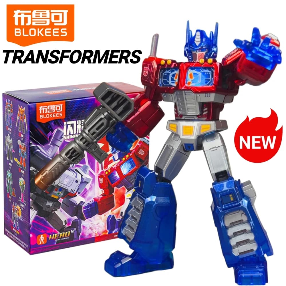 Official Blokees Transformers Shining Version 05 - Eternal Rivalry 2026 New Light-Up Blind Box Figures Poseable Model Kits Gifts