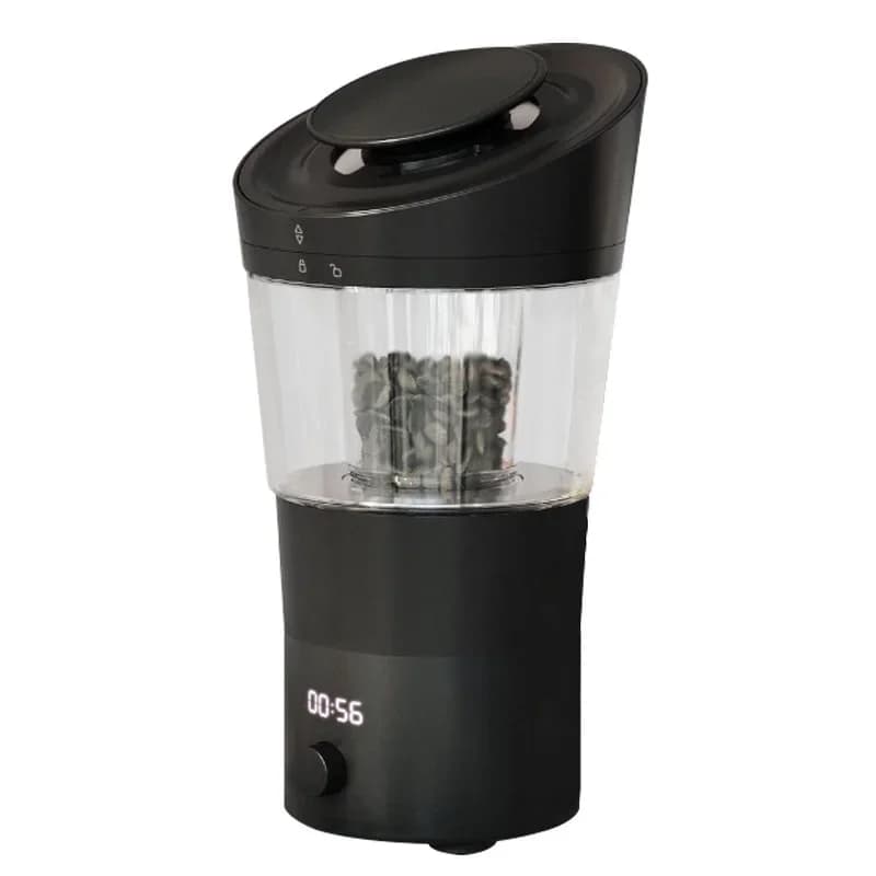 #Desktop Electric Coffee Roaster Clear View Glass Container Digital Countdown Control Even Heating Mini Coffee Bean Baker
