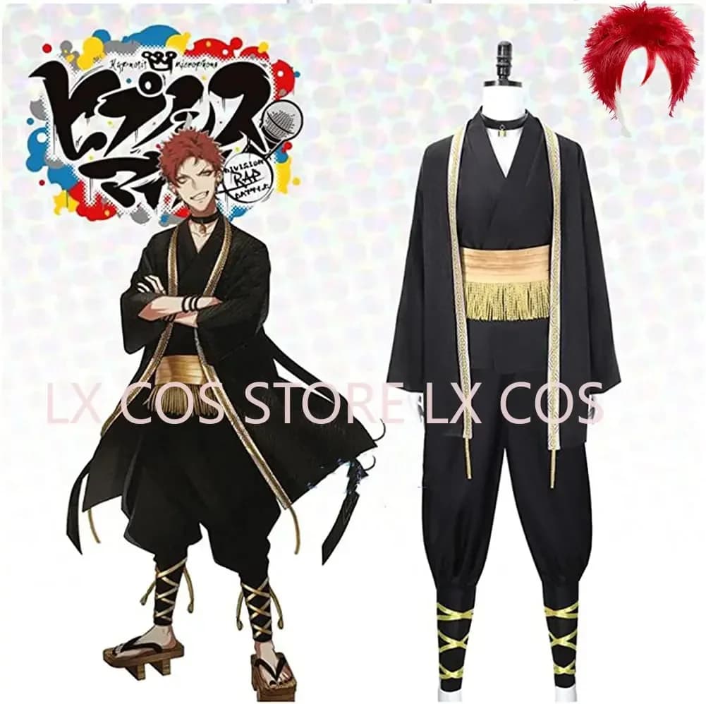 Anime Actor Vocale Division Rap Battle Harai Kuko Costume Cosplay Woman Men Adult Top Pants Coat Collar Kimono Hanfu Halloween