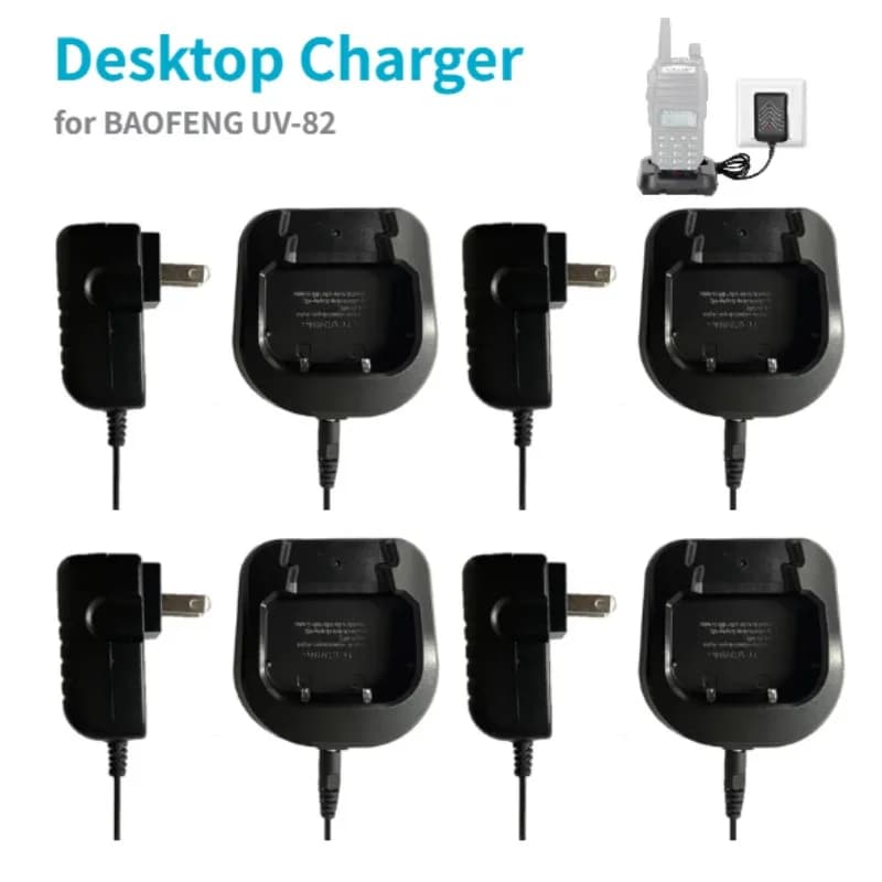 4pcs BAOFENG UV-82 Desktop Charger for Baofeng Two Way Radio Baofeng UV-82 UV-82HP TIDRADIO UV 82