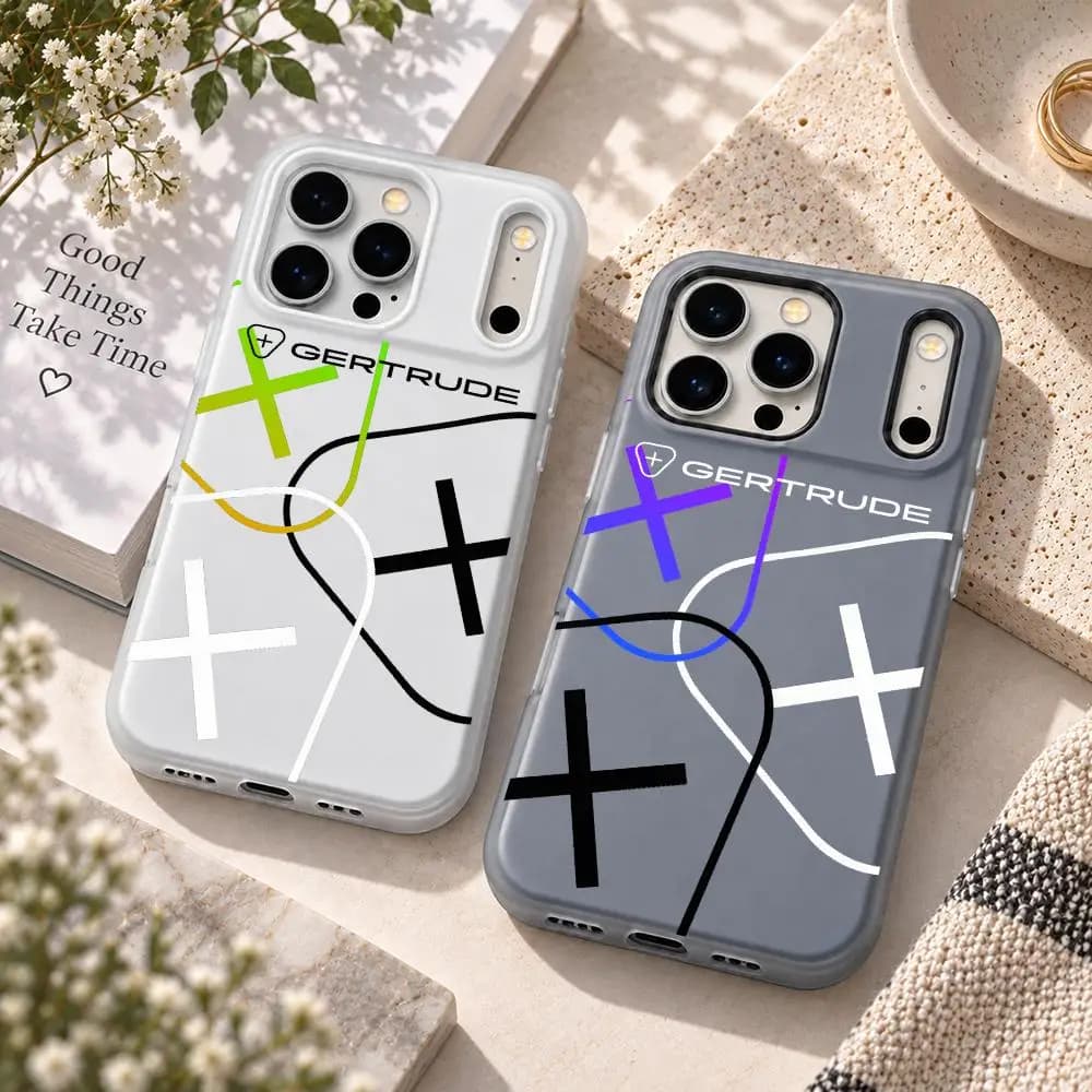G-G-GERTRUDE Inspired Cross & Guitar Pick Phone Case IPhone 18 17 16 15 14 13 Pro Max 2 In 1 Jelly Case Soft Matte Cover