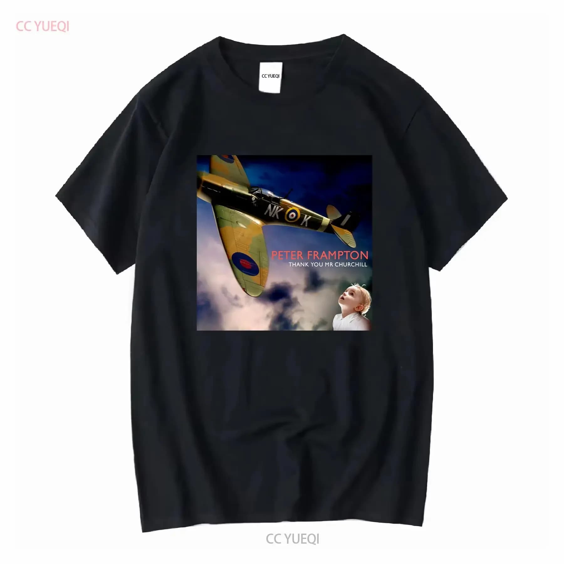 CAMICIA PETER FRAMPTON GRAZIE MR CHURCHILL Classic Black S 5XL H2043 vintage lavato allungato morbido abiti firmati unisex