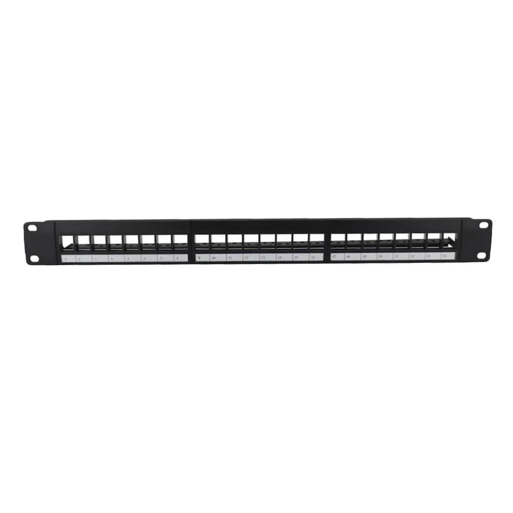 Pannello Patch Network 19 Pollici Non Schermato Orizzontale per Montaggio a Rack per Sistema di Gestione Cavi Cat6A Cat7 Ethernet a Parete