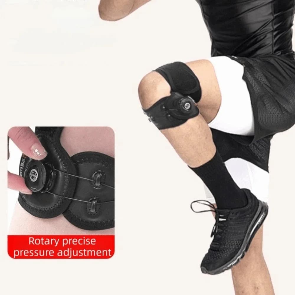 Nuovo Supporto per Tendine Patelari Regolabile con Cinturino, Traspirante, Nero, Stabilizzatore per Rotula, Comodo Supporto per Ginocchio da Salto