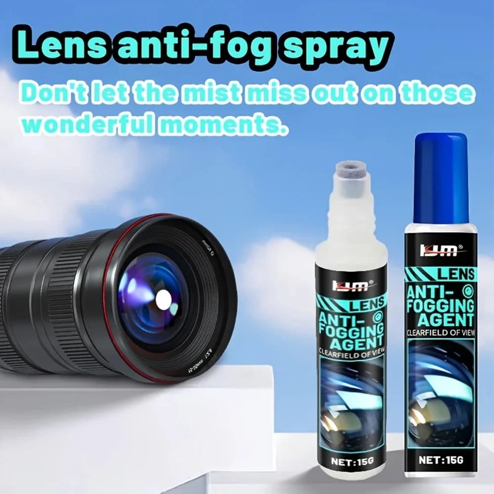 NUOVO Spray antiappannamento per lenti: disappannante istantaneo, di lunga durata, protezione idrorepellente per fotocamere, binocoli, microscopi