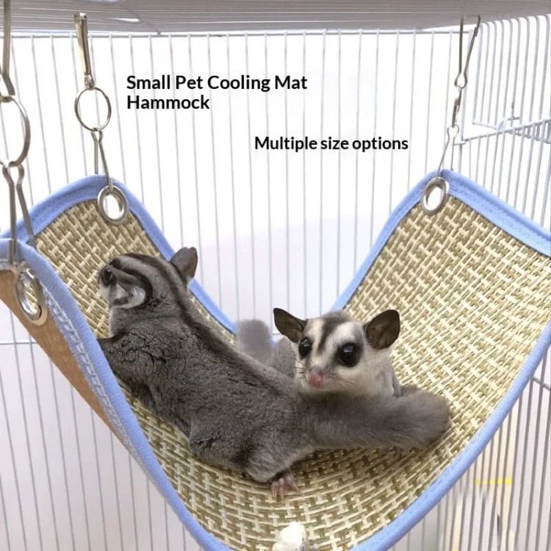 Amaca per animali domestici per ratti, letto estivo rinfrescante per gabbia di criceti, sacco a pelo, letto sospeso per roditori, accessori per piccoli animali