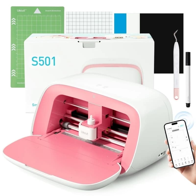 Macchina da Taglio Sunorchid S501, Taglierina Portatile Intelligente per Vinile Rosa Fai-da-Te