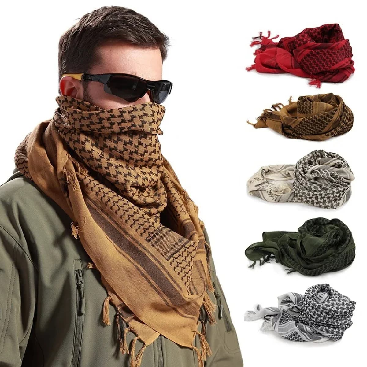 Unisex Summer Tactical Cycling Scarf Fashionable Scottish Hijab Spring for Men and Women