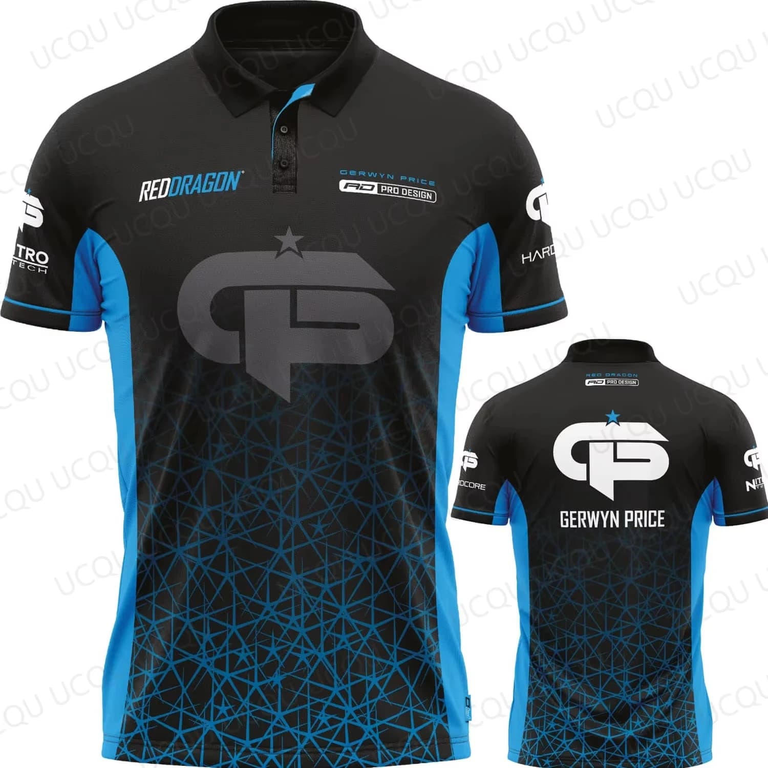 Gerwyn Price The Iceman Darts Polo Shirt 2026 Blue Black Signature Jersey Men Quick Dry Sportswear Top