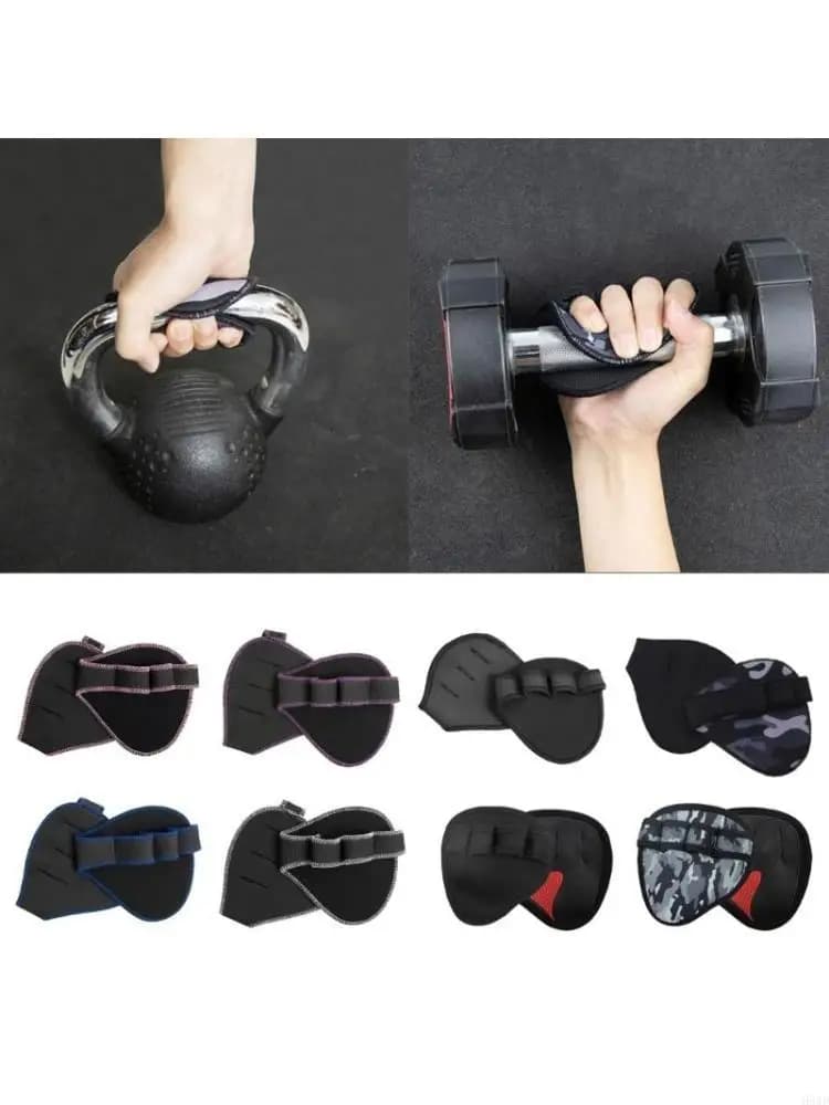 2Pcs Lifting Palms Dumbbell Grips Pad Unisex Anti-Skid Weight Training Glove Gym Workout Fitness Sports Hands Protectors