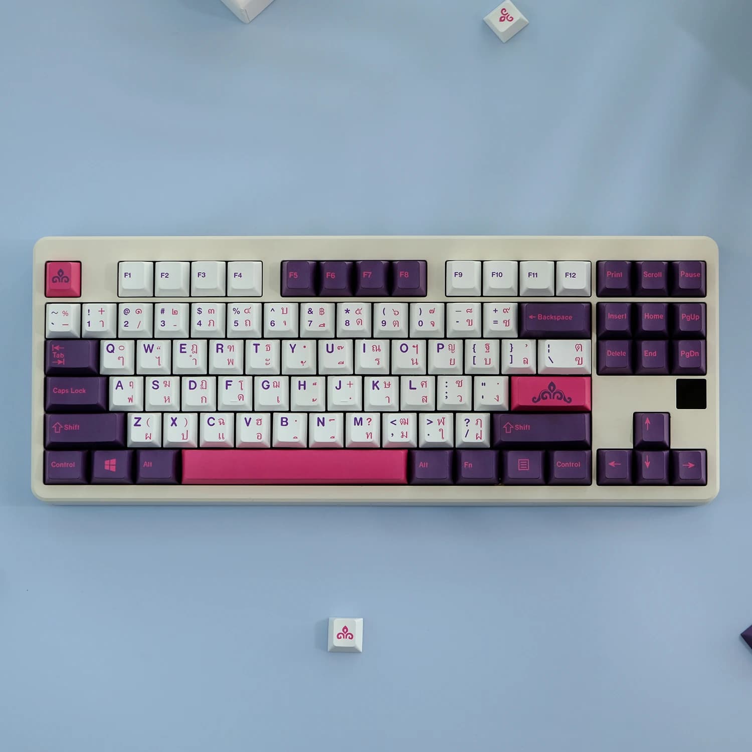 154 tasti GMK THAI Copritasti Cherry Profilo PBT 5 lati sublimazione della tintura Copritasto tastiera meccanica per MX Switch con 1.75 U Shift