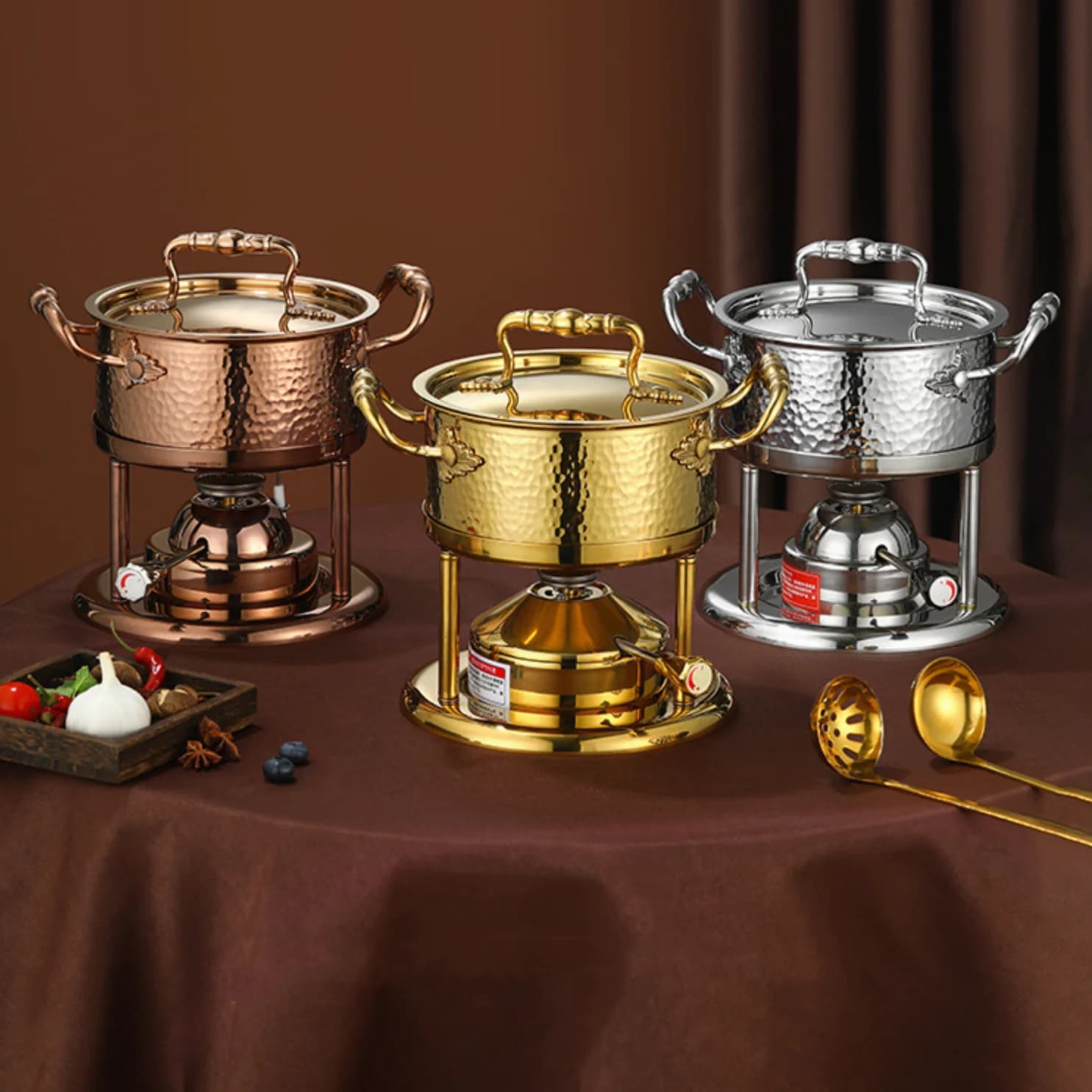 Outdoor Camping Stainless Steel Butane Gas Stove Hot Pot