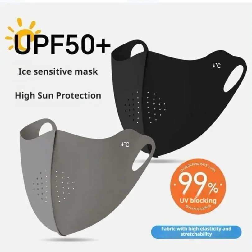Summer Sunscreen Face Scarf Ice Silk Mask Anti-UV Sun Protection Unisex Face Cover Breathable Bandana For Outdoor Sport Hiking