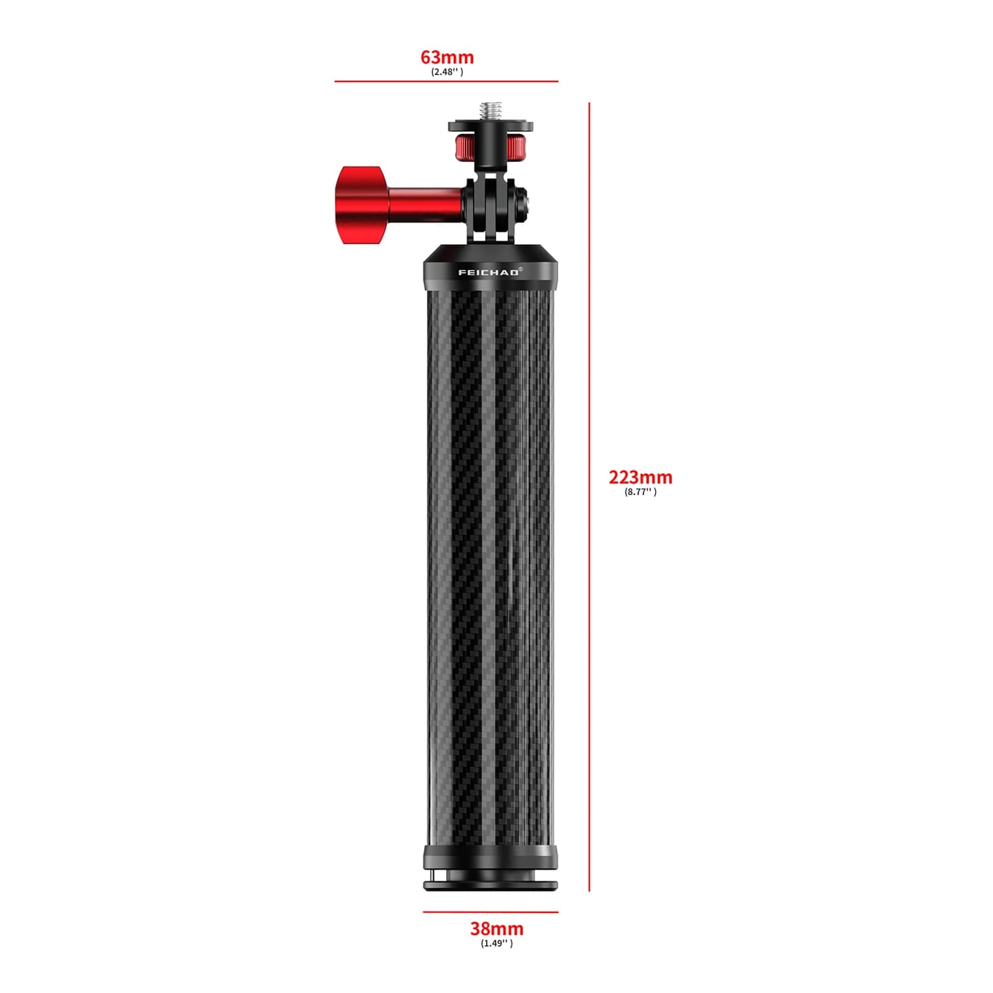 Asta per Selfie Estensibile Impermeabile con Supporto per Fotocamera Sportiva GoPro Hero13/12/11/10/9 e Stand per Fotografia