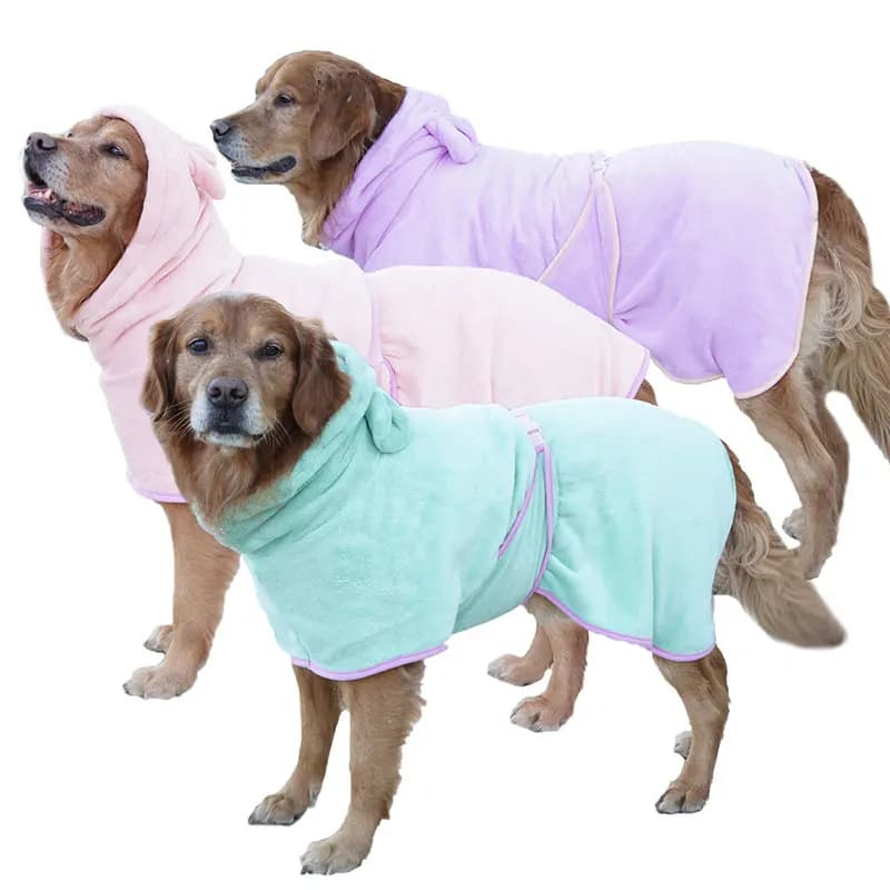 Accappatoio per cani super assorbente Asciugamano per animali domestici Accappatoio Asciugamani da bagno Asciugamano da bagno per cani gatto ad asciugatura rapida Forniture da bagno Asciugamano per cani in microfibra