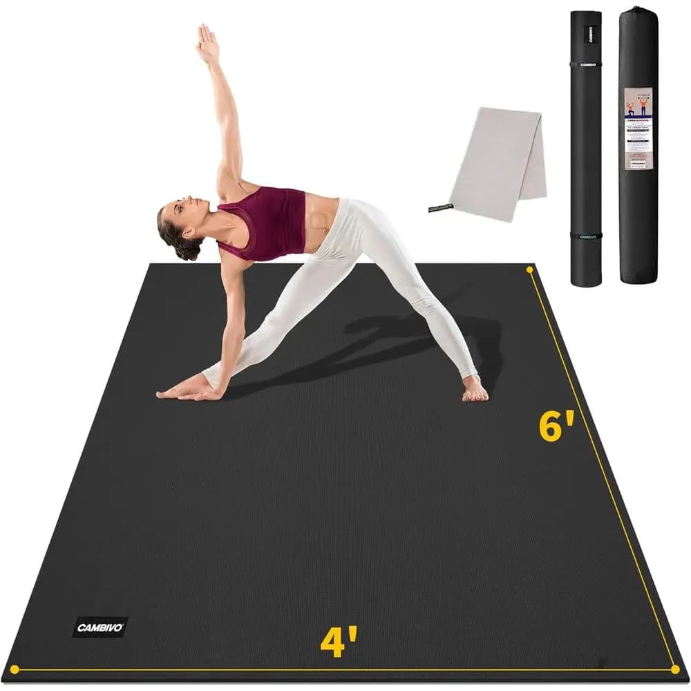 Tappetino Yoga Extra Large, 72x48 o 84x30, Ideale per Uomini e Donne, Antiscivolo per Yoga, Pilates e Allenamenti a Casa