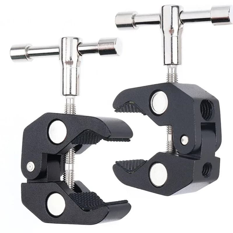 Clip a granchio con super morsetto per attrito regolabile, braccio magico articolato, fotocamera DSLR, monitor, luce, studio fotografico, accessori video
