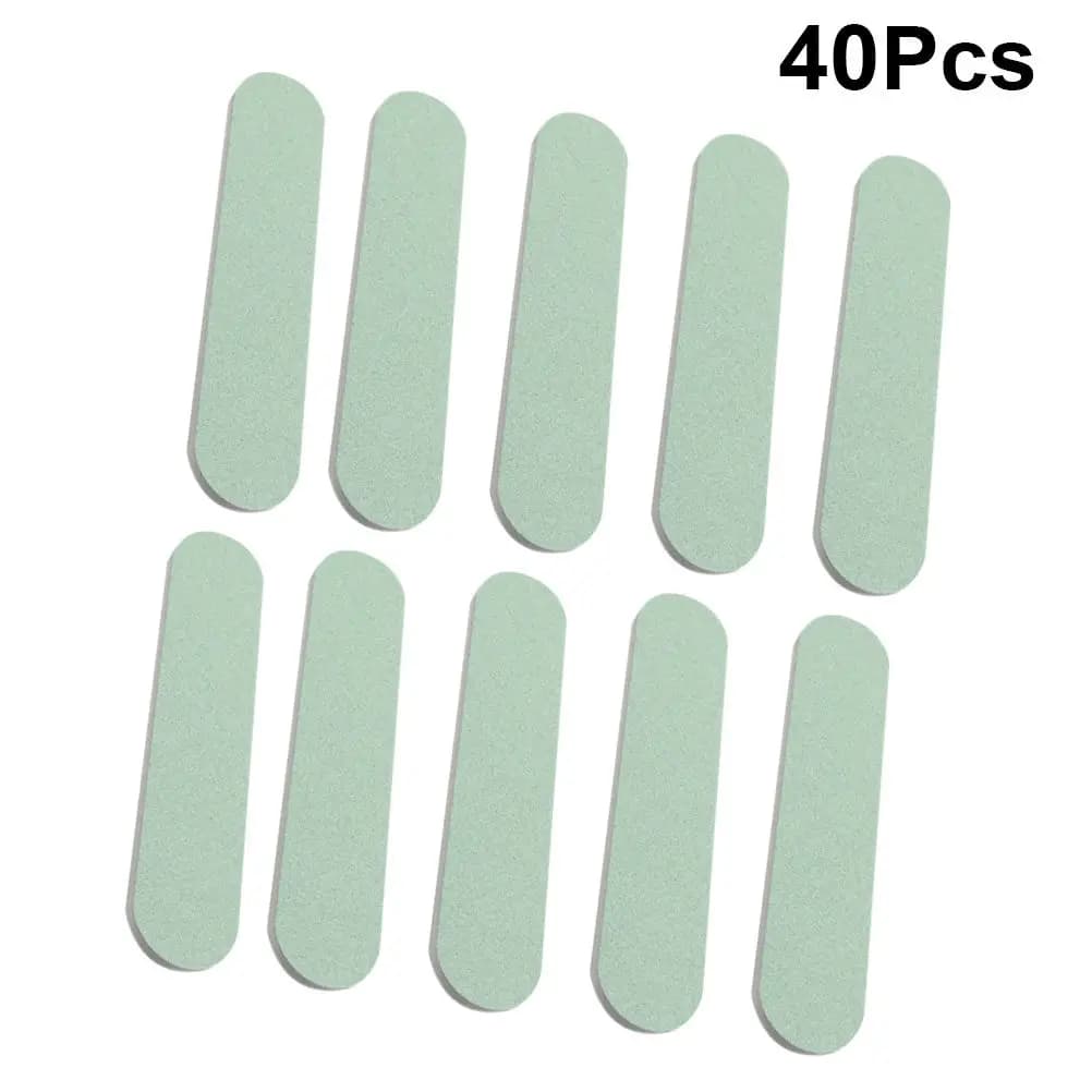 40Pcs Dual-Function Polishing Block White Gray Sponge Nail Buffer File for Professional Home Use Nail Art Wood Craft Polishing