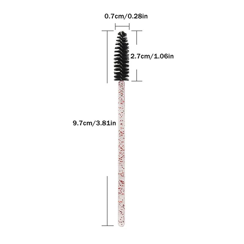 1 pcs. Eyebrow and eyelash applicators with combs, makeup tools, colored bow-shaped tubes for mascara eyelashes with crystals