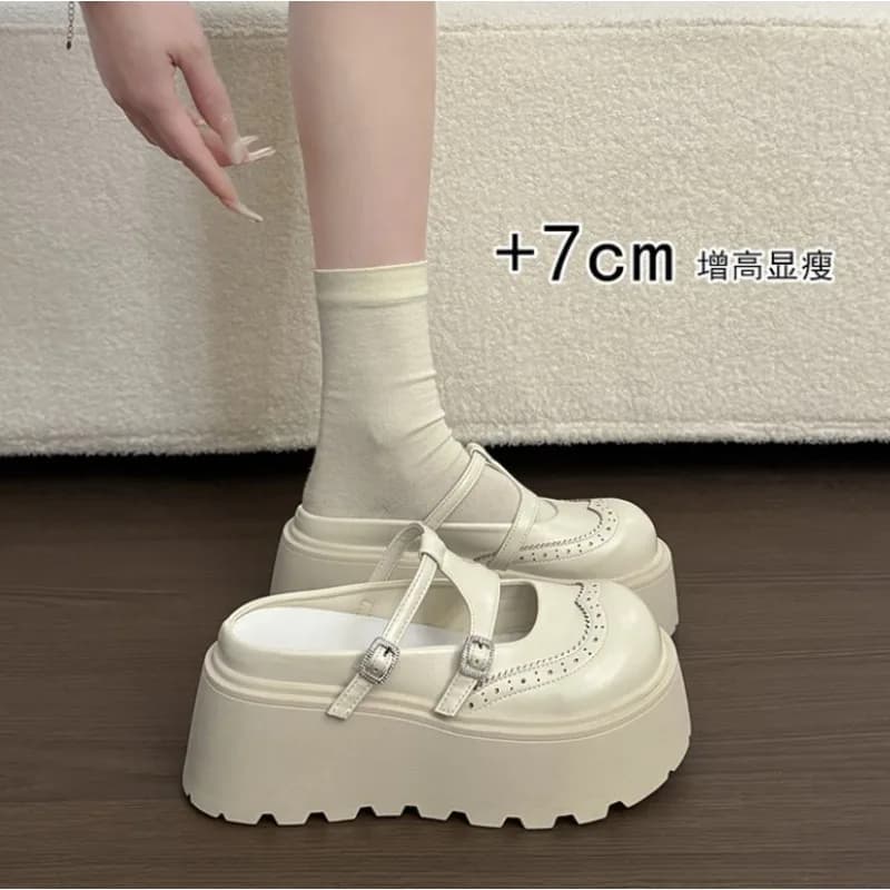Nuove Ciabatte Donna Primavera 2026 con Plateau, Eleganti e Rialzate, Scarpe Slip-On da Donna con Punta Coperta, Modello Conciso