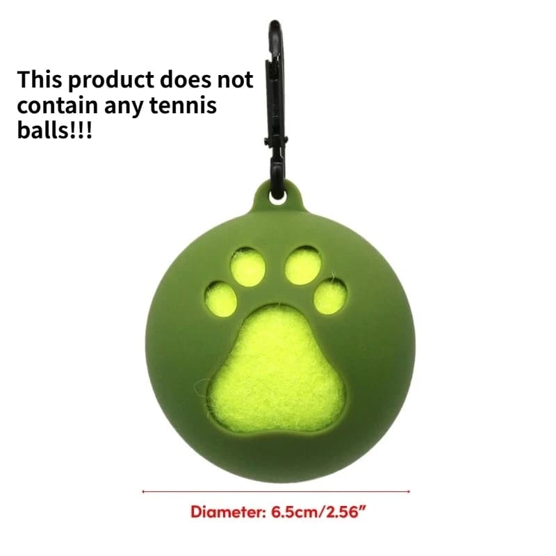 Durable Dog Walking Tennis Ball Holder with Clip & Storage Pouch, Portable for Outdoor Training