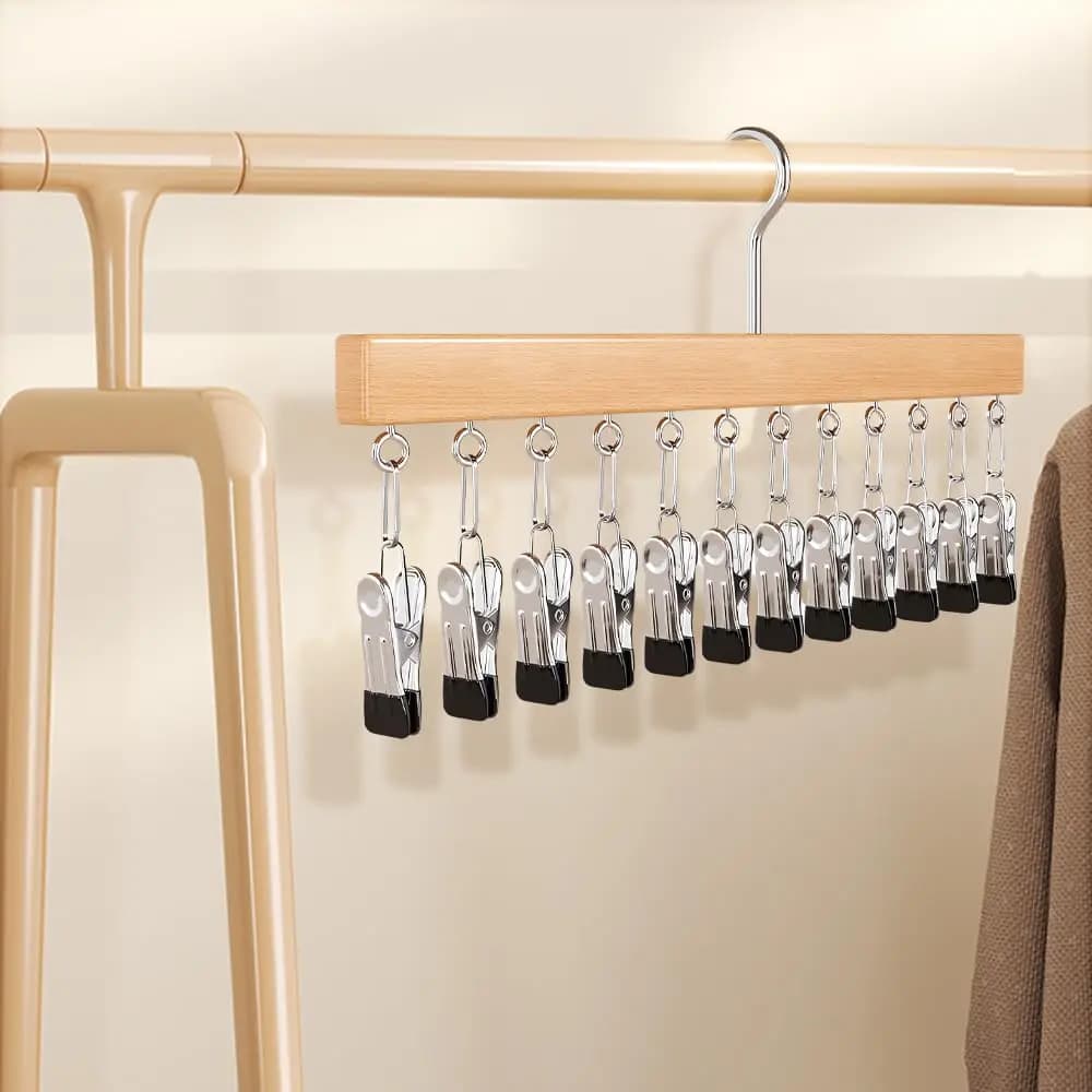 Organizer for Armadio Salvaspazio, Clothes rack with Clips for Hats, Scarves, Jeans and Gonne