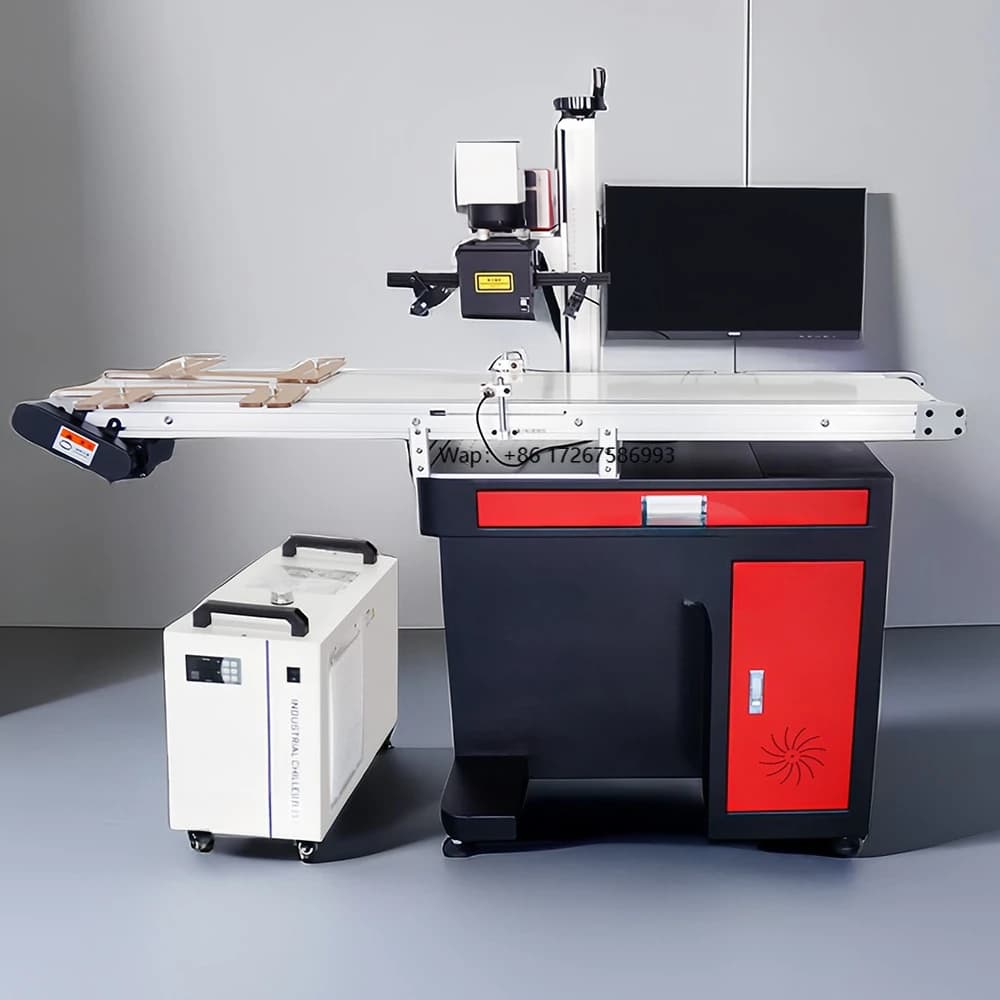 Industrial UV Marking Machine with Automatic CCD Positioning System and Tape Online