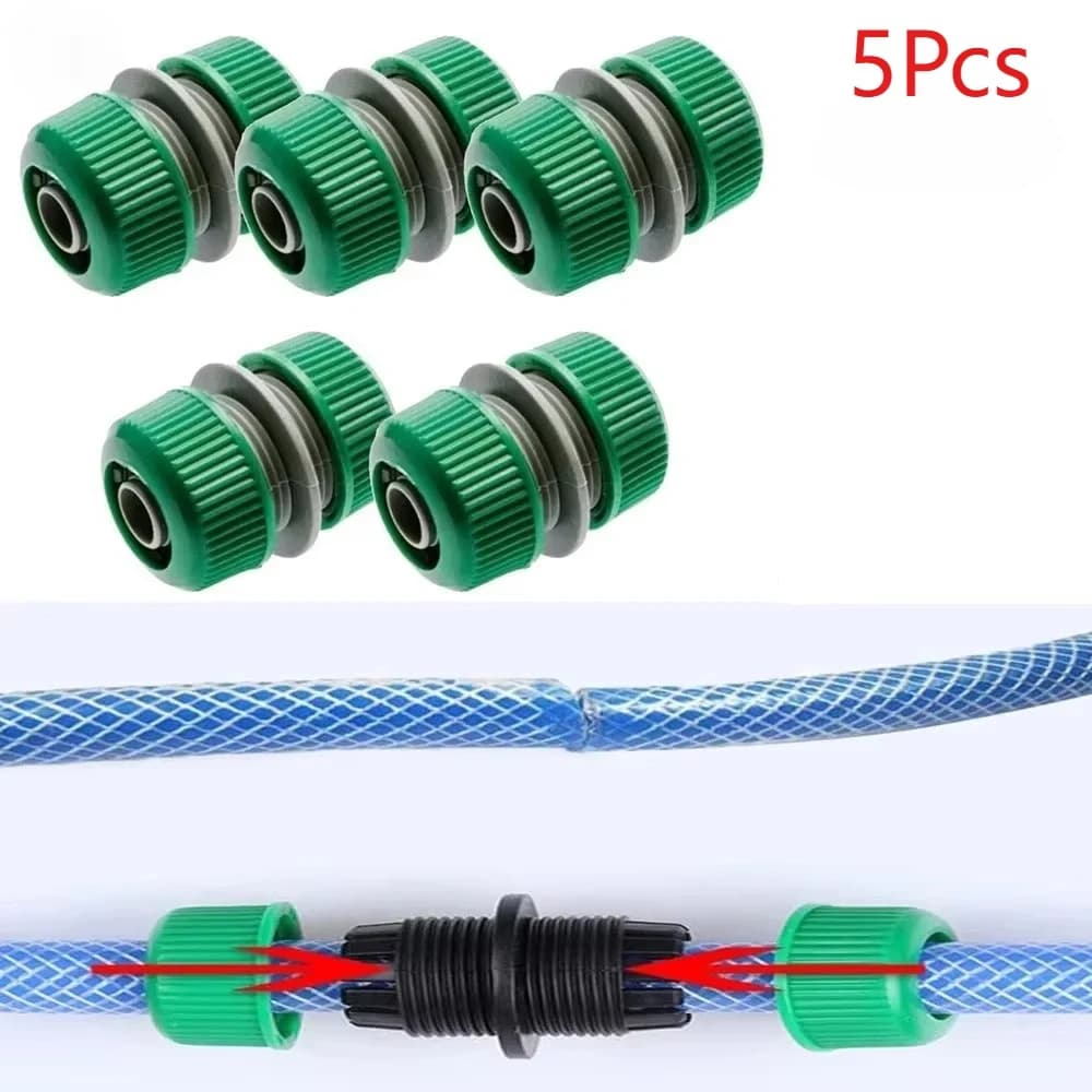 5Pcs Flexible Hose Connectors Quick Connect Water Pipe Fittings for Garden Drip Irrigation Extension Pipe Connectors