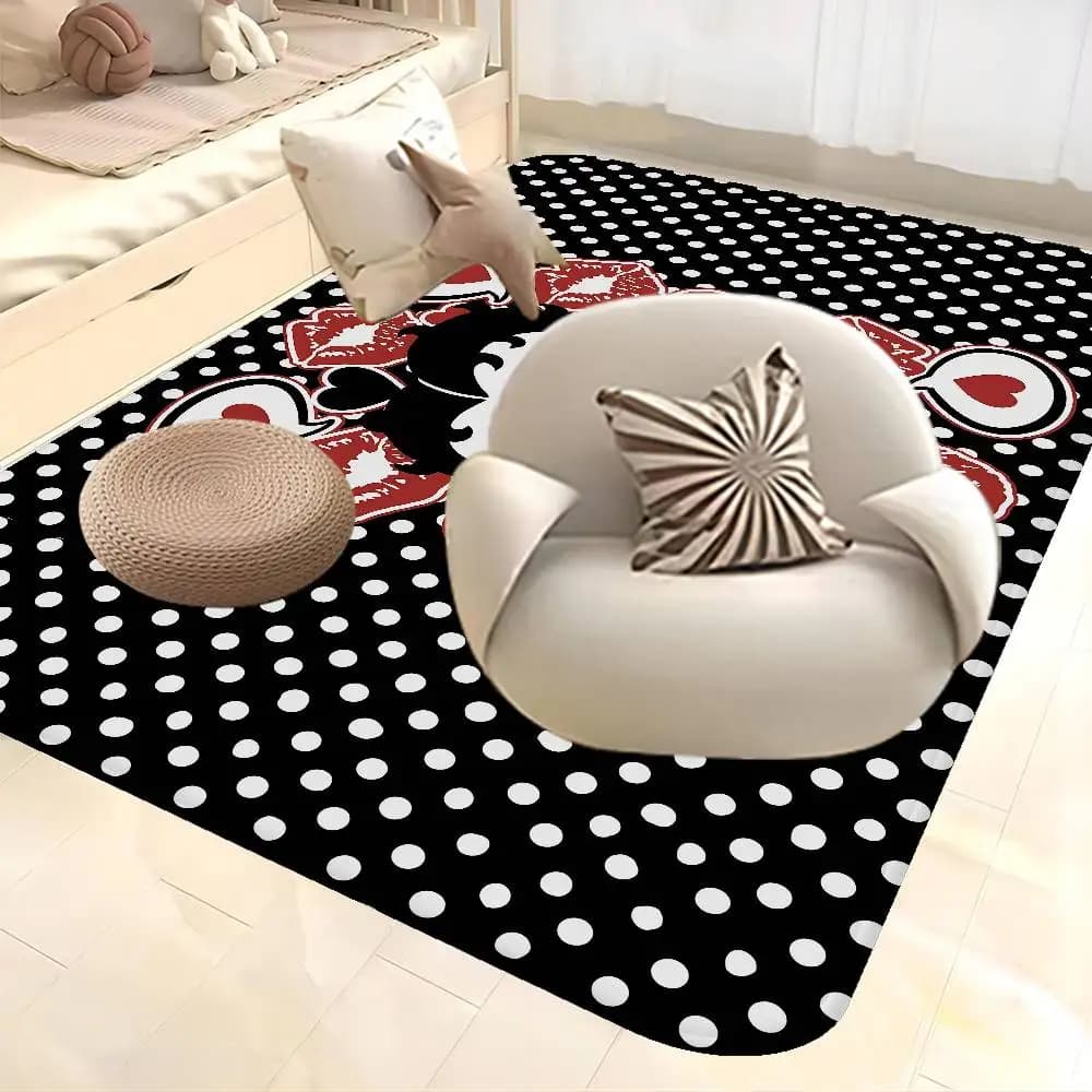 B-Betty B-Boop, washable, non-slip, for living room, sofa, chairs, kitchen mat, carpet
