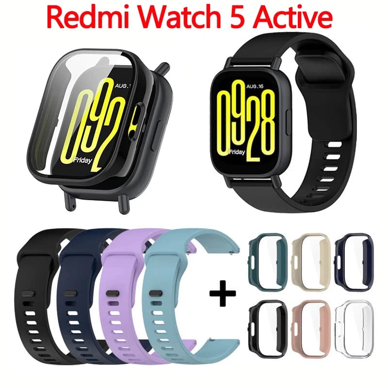 Cinturino in silicone + custodia per Xiaomi Redmi Watch 5/Active/Lite band smartwatch Accessori Bracciale sportivo per Redmi watch5 Custodia attiva