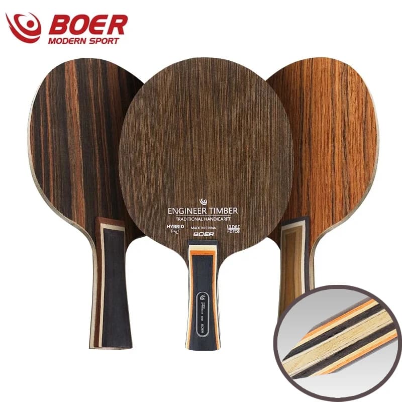 Wooden Ping Pong Rack Blade For Engineer Ping Pong Rack Blade 5 Layers For Offensive Players Quick Attack