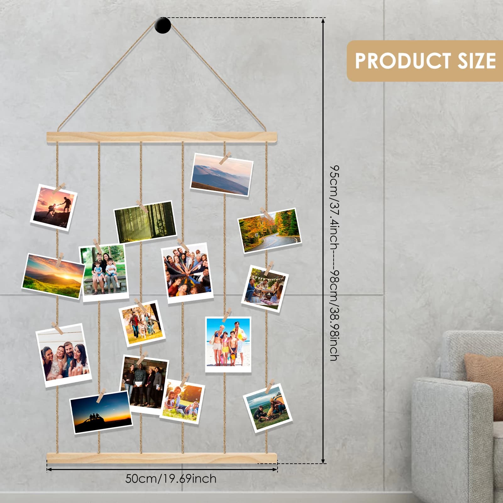 Cornici per foto da appendere alla parete Collage Decorazioni da parete Cornici per foto Appendiabiti per immagini multiple Display per foto per la stanza di casa